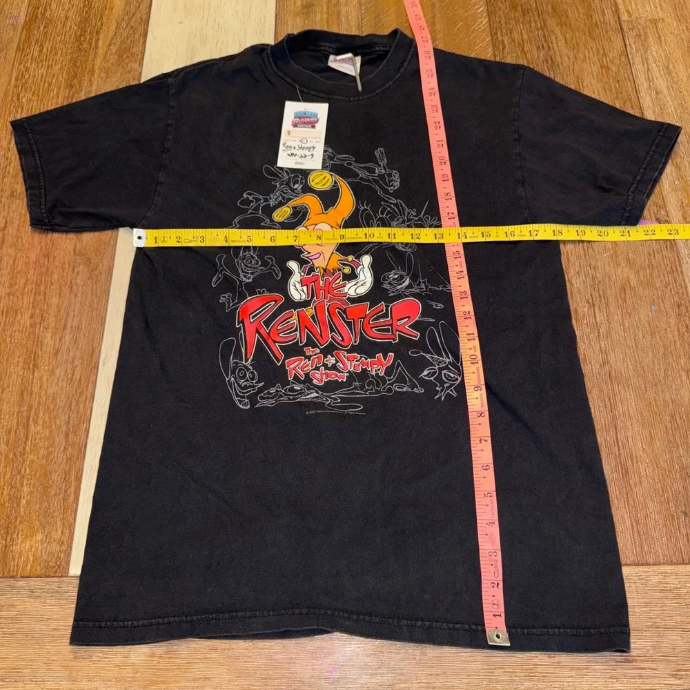 Hanes Ren & Stimpy Shirt Mens M Black Good 2002 The Renster Graphic Tee